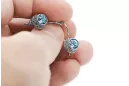 Vintage craft Earrings Aquamarine Sterling silver 925 vec117s